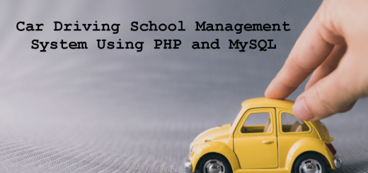 Car Driving School Management System Using PHP and MySQL