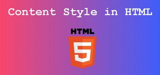 Content Style in HTML