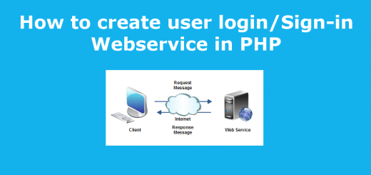 How to create user login Webservice in PHP